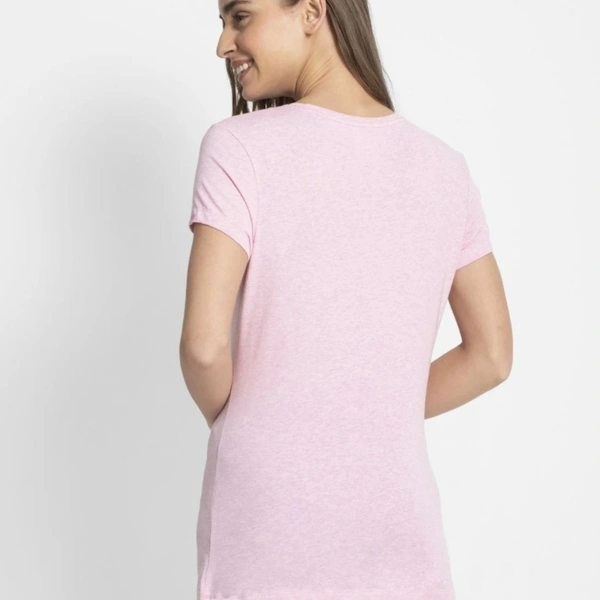 Jockey Women T- Shirts Style 1515 - Pink Lady Mel, M-(Stretchable 33 in - 35 in)