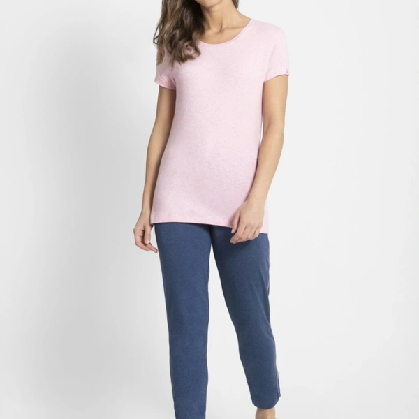 Jockey Women T- Shirts Style 1515 - Pink Lady Mel, M-(Stretchable 33 in - 35 in)