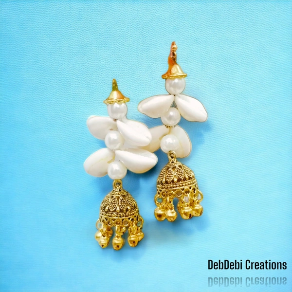 DebDebi Traditional Kadi Metal Earrings - Gold