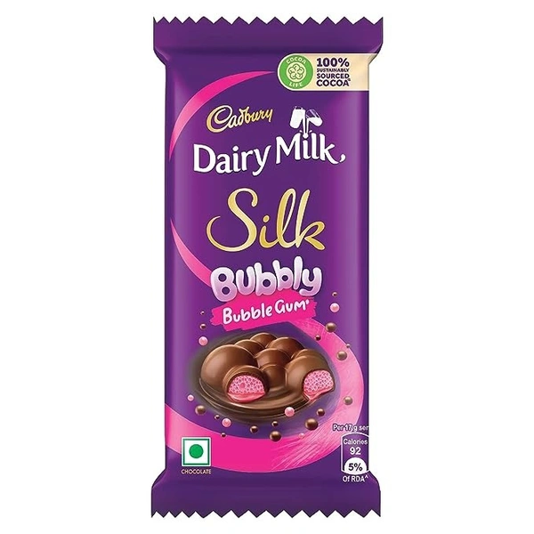 Cadbury Dairy Milk Slik Chocolate Bubbly Bars 50g*Pack of 3