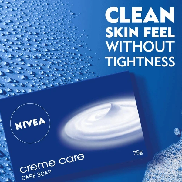 NIVEA Soap, Creme Care, For Hands And Body, 125g (4 Pieces)