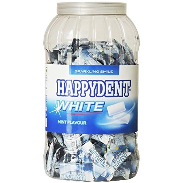 Happydent White, Mint, Chewing Gum Jar,