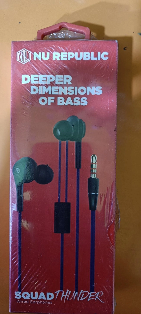 NU REPUBLIC EARPHONE 3 MANTH WARNTEY  - Blue