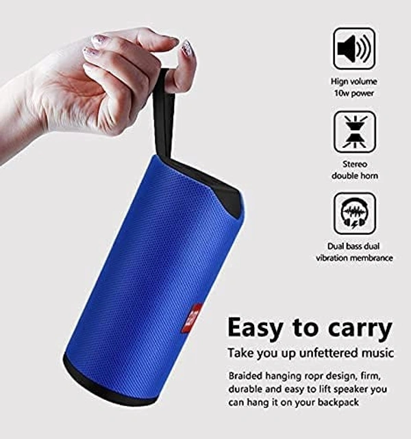 Portable TG113 Wireless Speaker 10W Portable Outdoor Column Wireless Loudspeaker Bass Stereo Subwoofer Radio Music Player Support FM TF