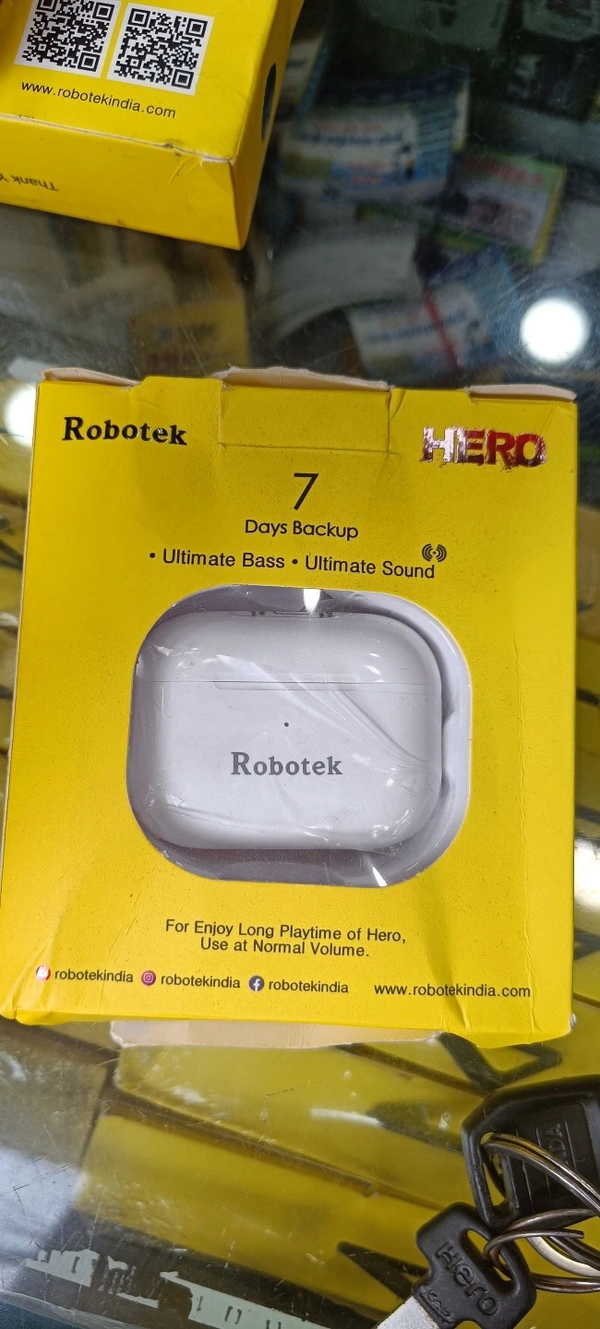 Hero Robotek Wireless 15 Gante Bettry Back 6 Manth Warranty  - White