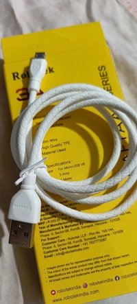 Robotak DC-108 USB V8 Fast Cable 3Amp 3manth Warranty  - White