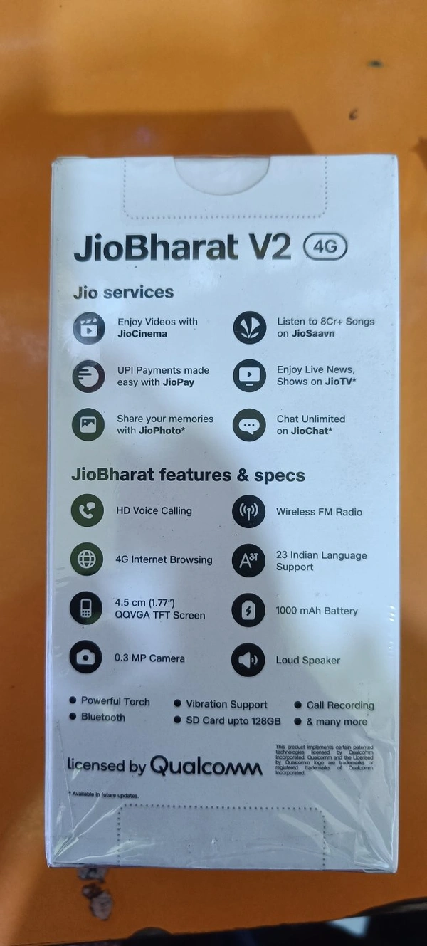 Jio Phone JioBharat  V2 4G 
