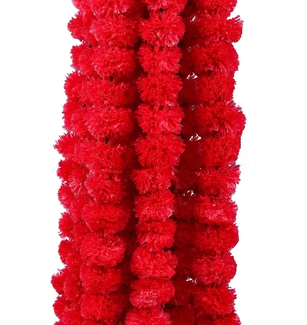 Artificial Flower Genda Phool 5 Feet Long for Decoration, Home, Wedding, Festivals, Durga Pooja, Diwali, Ganesh Chaturthi