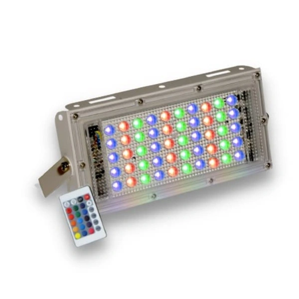 50 Watts Brick Ultra Bright Lens Led Flood Light, IP65 Waterproof Flood Light, Heavy Lamp Body, Landscape Led Flood Light for Indoor & Outdoor Purposes (RGB, 1)