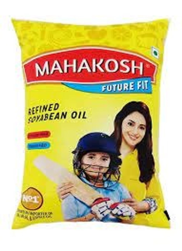 Mahakosh Refined Soyabean Oil Pouch  (1 L)