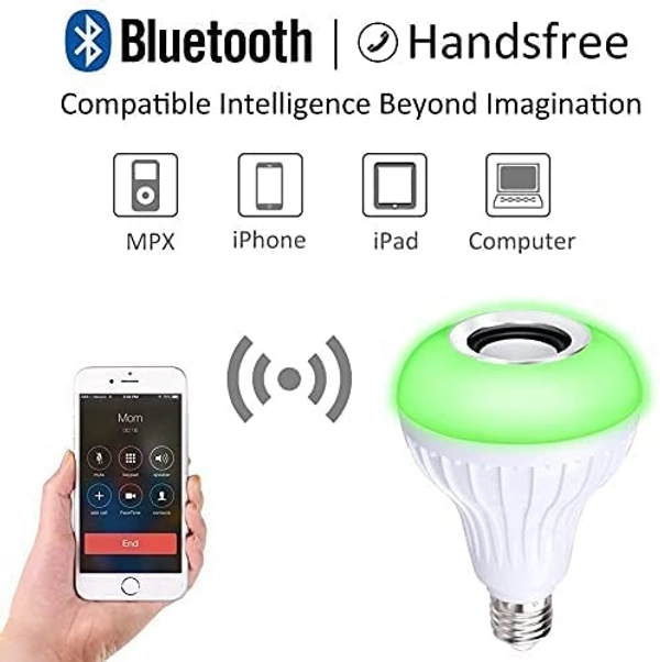Wireless Light Bulb Speaker, Bluetooth Light Bulbs with Speaker, RGB Smart Music Bulb with Remote Control, B22 Color Changing Light Bulb Lamp for Bedroom, Home, Party, Christmas Decoration - Multi Colour, Bluetooth Music Bulb