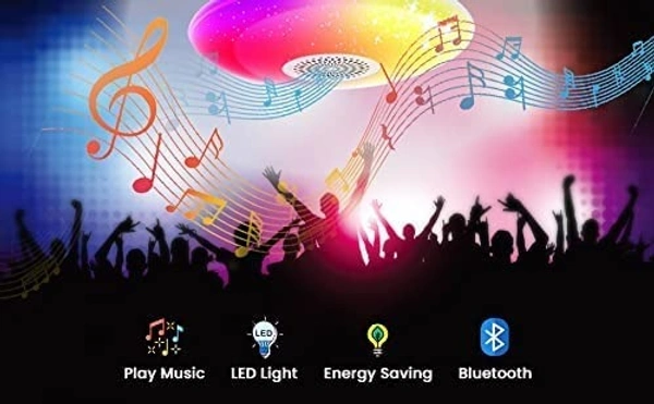 Wireless Light Bulb Speaker, Bluetooth Light Bulbs with Speaker, RGB Smart Music Bulb with Remote Control, B22 Color Changing Light Bulb Lamp for Bedroom, Home, Party, Christmas Decoration - Multi Colour, Bluetooth Music Bulb