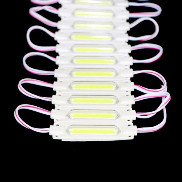DC 12V 2W Small Tube COB High Brightness Waterproof Injection Module With Diffused/Clear Lens For Advertisement Light Box / Led Sign Boards / Decoration - Pack Off 10