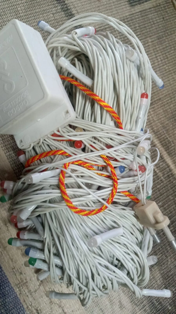 50Mtr Decorative LED String Light, For Decoration, Plug-in - Multi Colour