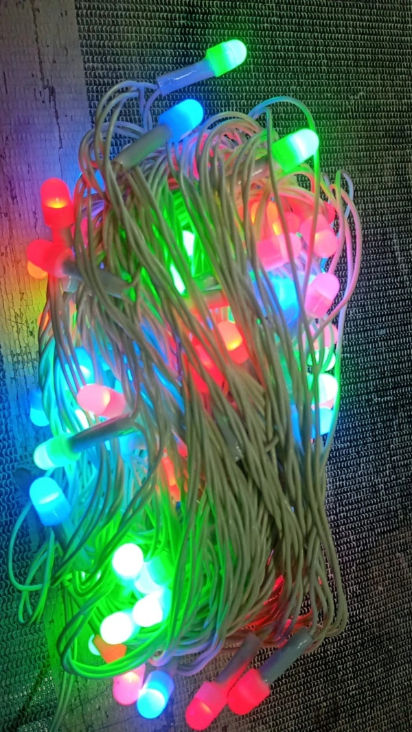 50 Meter LED Globe String Lights For Diwali | 8 Mode Multicolor Light For Home Decor, Wall Decoration Indoor/Outdoor Diwali Lighting - Multi Colour - Multi Colour, Jhalar