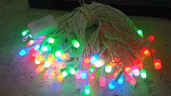50 Meter LED Globe String Lights For Diwali | 8 Mode Multicolor Light For Home Decor, Wall Decoration Indoor/Outdoor Diwali Lighting - Multi Colour - Multi Colour, Jhalar