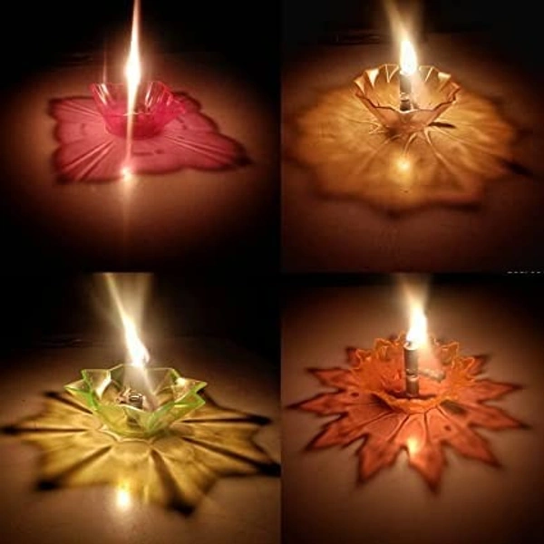 3D Reflection Water Sensor Diya Lights for decoratio Diwali Decoration Items for Home Decor Best for Diwali Diya Lights Special for Diwali Lights (3D Diya) - Pack of 10
