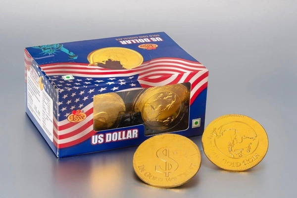 Gold Coin Milk Chocolates | Chocolate Coin Gift Pack for Christmas, Birthday, Anniversary in Jar  40 Pieces 