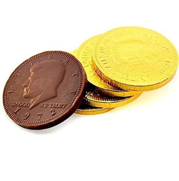 Gold Coin Milk Chocolates | Chocolate Coin Gift Pack for Christmas, Birthday, Anniversary in Jar  40 Pieces 