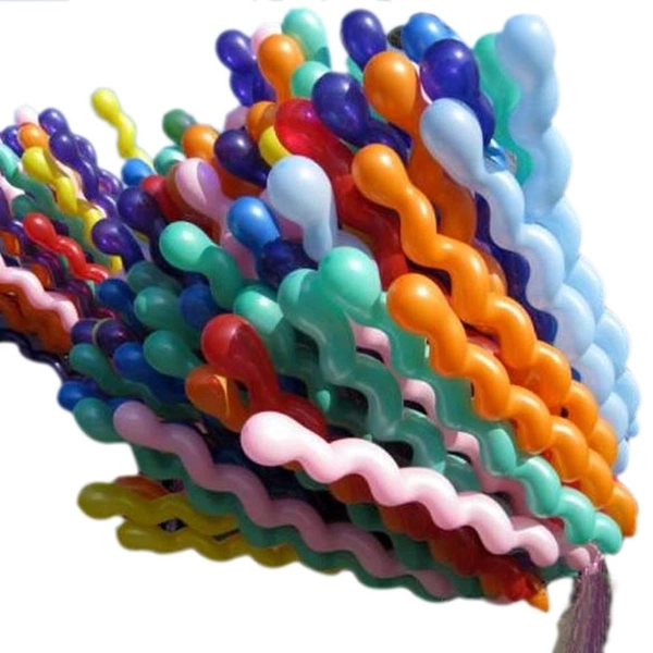 Party Mixed Spiral Latex Balloons Wedding Kids Birthday Party Decor, 100 Pieces - MULTI Colours - 100 Pcs, Multi Colors
