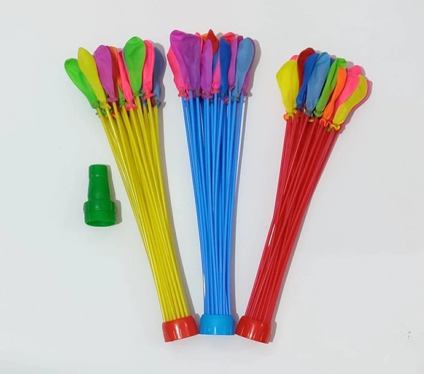 Automatic Fill And Tie Magic Water Balloons For Holi - Multicolour  222 Pcs , 