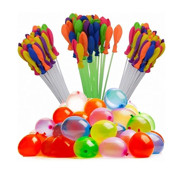 Holi Water Magic Balloons l Set of 3 Bunch l 111 Baloons l Multicolour l Quick Fill and Auto Tie in 60 Seconds with Universal Tap Adaptor (Pack of 111)