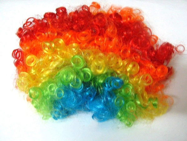 Multi Coloured Malinga Style Hair cap Wig for All Age Group Free Size, Best for Holi and Stage Drama Show - PACK OF 1, MULTI COLORS