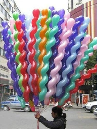Party Mixed Spiral Latex Balloons Wedding Kids Birthday Party Decor, 100 Pieces - MULTI Colours - 100 Pcs, Multi Colors