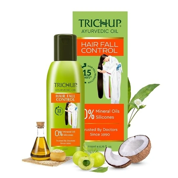Trichup Ayurvedic Hair Fall Control for Hair Growth Oil For Men & Women | 5 Natural Ingredients | Nourishes and Repairs Damaged Hair | No Mineral & Paraben- 100ml