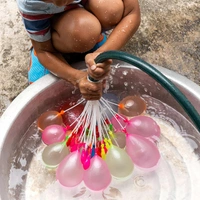 Automatic Fill And Tie Magic Water Balloons For Holi - Multicolour  222 Pcs , 