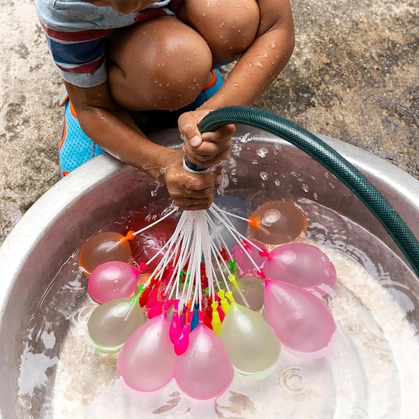 Automatic Fill And Tie Magic Water Balloons For Holi - Multicolour  222 Pcs , 