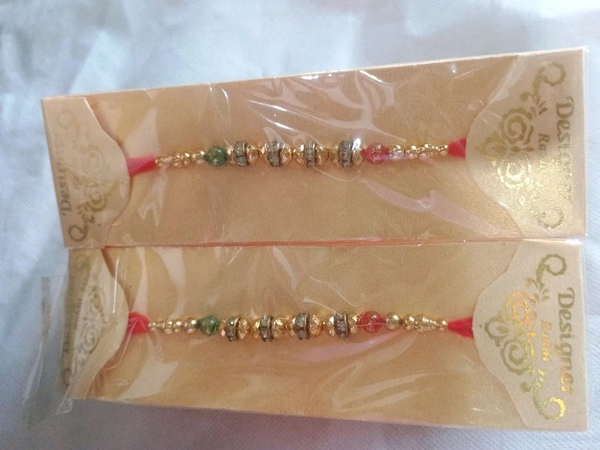 MQS - Fancy Designer Rakhi Pack Of 2- Ye Bandhan Hai Pyar Ka