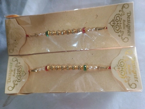 MQS - Fancy Designer Rakhi Pack Of 2- Ye Bandhan Hai Pyar Ka