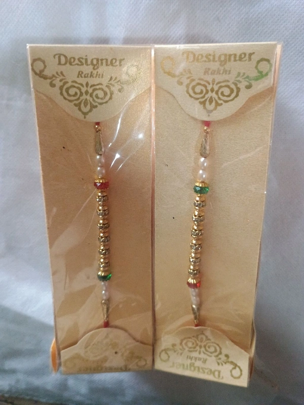 MQS - Fancy Designer Rakhi Pack Of 2- Ye Bandhan Hai Pyar Ka