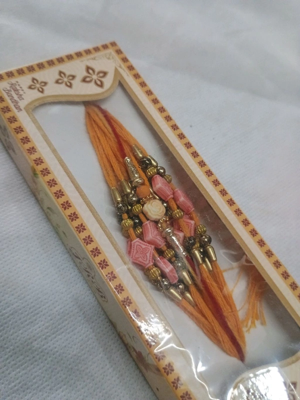 MQS Rakhi Festival - Fancy Designer Rakhi Pack Of 12- Ye Bandhan Hai Pyar Ka - Pack Of 12
