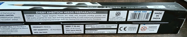 DOMS KARBON X-TRA SUPER DARK PENCIL PKT (10PCS)
