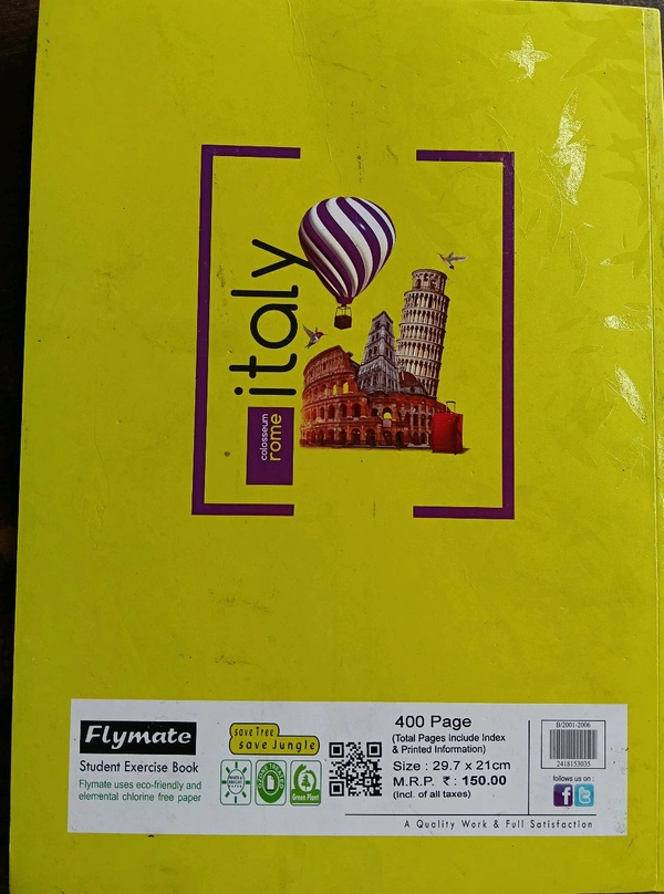FLATMATE REGISTER RULED 400PG (PACK OF 3)