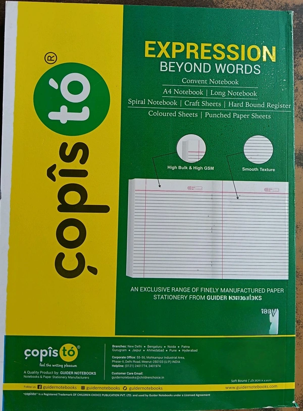 COPISTO REGISTER RULED 272PG (PACK OF 3)