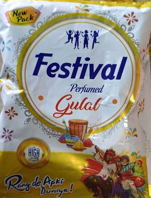 MQS Holi Special,Festival Perfume Gulal Pack Of 1 - Yellow