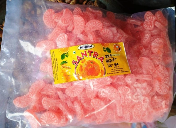 Santra Candy Santra Goli, Kampat Goli, Orange Hard Boiled Candy, Refresh Childhood Memories, Kahtti Mitthi Same Old Memories Taste. - Pack Off 1 Kg