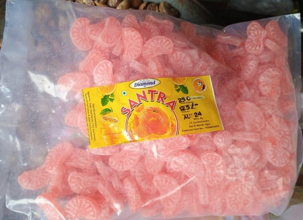 Santra Candy Santra Goli, Kampat Goli, Orange Hard Boiled Candy, Refresh Childhood Memories, Kahtti Mitthi Same Old Memories Taste. - Pack Off 1 Kg