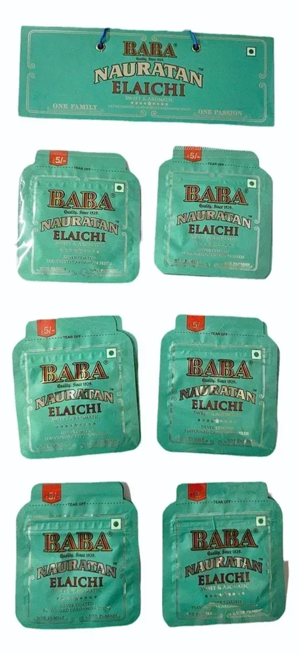Silver Coated Baba Nauratan Elaichi, For To Break Mouth Odour, Sweet & Aromatic