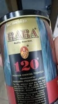 BABA 120 Premium Chewing Zarda Tabacoo Pack Off-1, 50gm Tinn - 50gm Tinn Pack