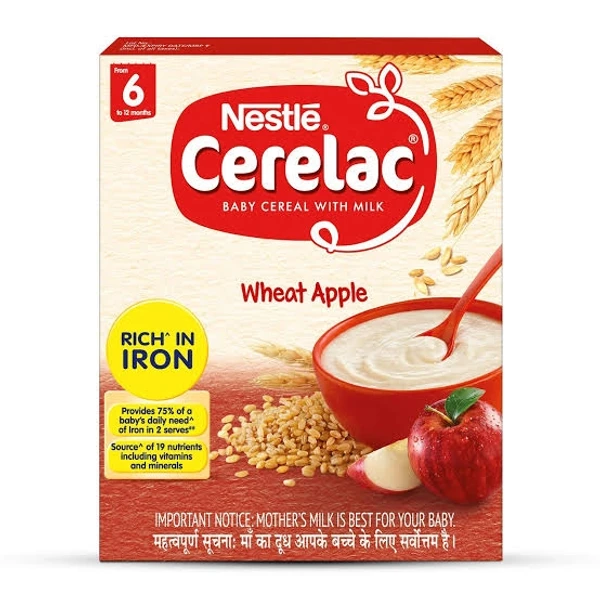 Nestle Cerelac Wheat Apple Cereal (300 G, 6+ Months) - 300g - 300g