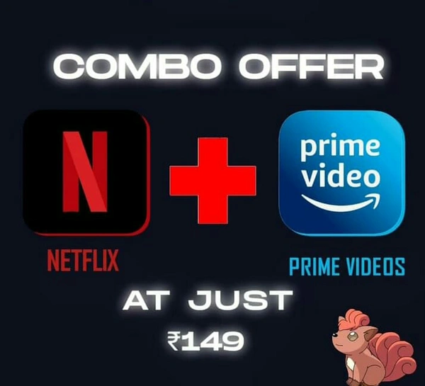 Amazon Prime+netflix Combo Offer  - Electric Violet