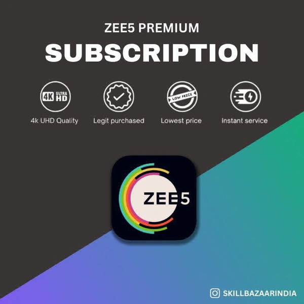 Zee5 1 Year Premium HDOfficial Cost :- 899/-My Price :- 299/-On Your Number / Mail - Red