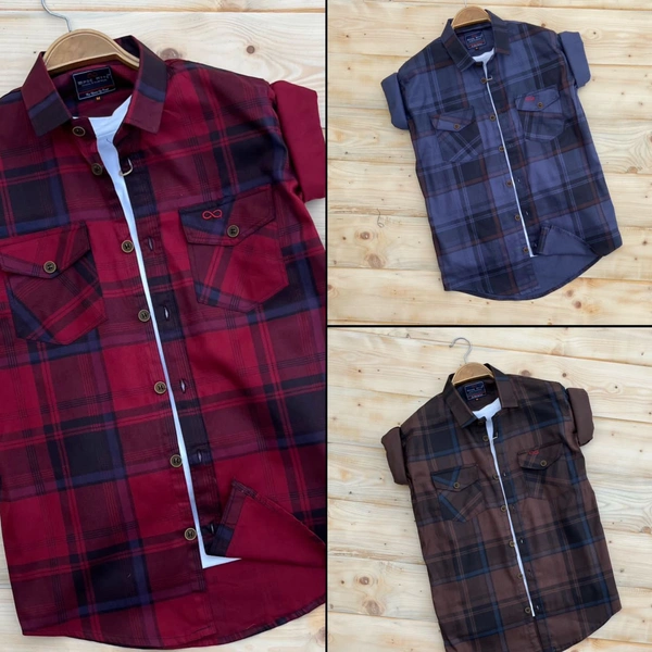 Cotton check shirts - Size : *M-38 L-40 XL-42