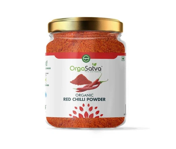 Orga Satva Red Chilli (Mirchi) Powder In Glass Jar - 250g