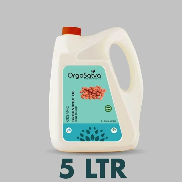 Orga Satva Cold Pressed Groundnut oil  - 5 Ltr