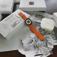 *APPLE WATCH ULTRA 49MM* 😍*With Apple Logo On Off* 🔥*AOD - Always On Display" - Web Orange, M